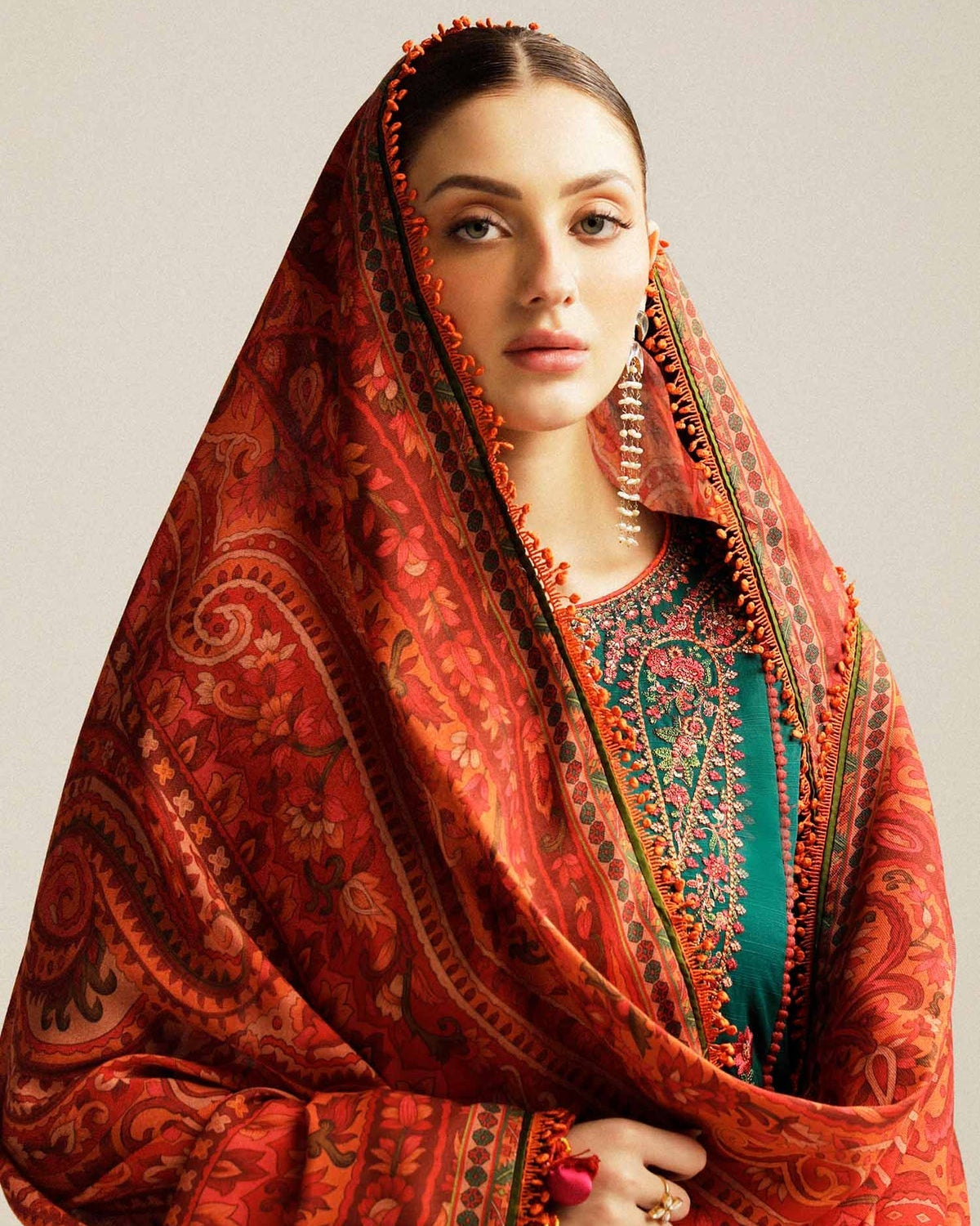 Moushama A01-3pc Embroided
